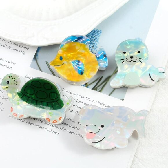 Sea Animal Claw Clips Set 6 Cute Marine Hair Accessories for Women Girls main image 7